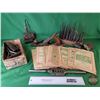 Image 1 : Wood Working Tool Group : Incl.  - Drill Bits - Planer - Wood Grain Roller / Stamps (Variety) - "Hob