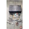 Image 2 : Black Wood Tool Chest w/ Variety of Tools : (Tool Chest Measures 8-1/4"H x 31-1/2"W x 20-1/4"D