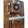 Image 2 : Novelty Modern Wall Phone "Antique Wood Box Style" (17"H) (SEE PICS!)  (Listing & Descriptions are a