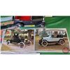 Image 2 : Classic Car Collector Group : Incl. - Music Box - Classic Car Photo's (7) - Thermometer Plaque (SEE 