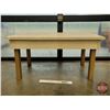 Image 1 : White Painted Wood Bench/Side Table (16-3/4"H x 34"W x 21-3/4"D) (SEE PICS!)  (Listing & Description