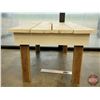 Image 2 : White Painted Wood Bench/Side Table (16-3/4"H x 34"W x 21-3/4"D) (SEE PICS!)  (Listing & Description