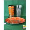 Image 2 : Decor Trio : (Tallest Measures : 9-1/2"H) - Vintage Italian Florentine Toleware Bowl - Italian Bitos