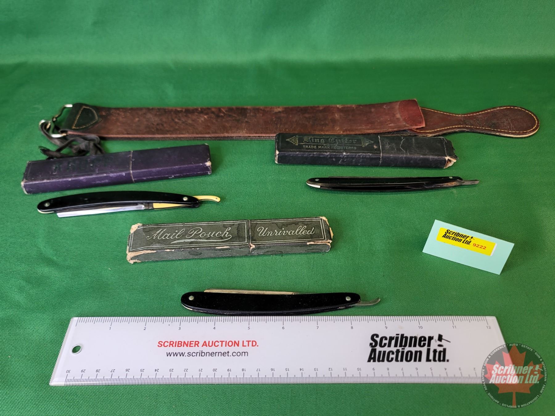 Gentleman's Shaving Combo : - Leather Strop - Straight Razors in Boxes ...