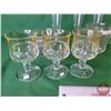 Image 4 : Glassware : - Vintage Pilsner Glasses (4) - Vintage Anchor Hocking Clear Custard Cups (6) - Yellow S