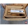 Image 2 : Collector Combo : Large Wooden Crate w/ Contents - Glass & Claw Foot Ball Foot Legs (3) - Wood & Cla