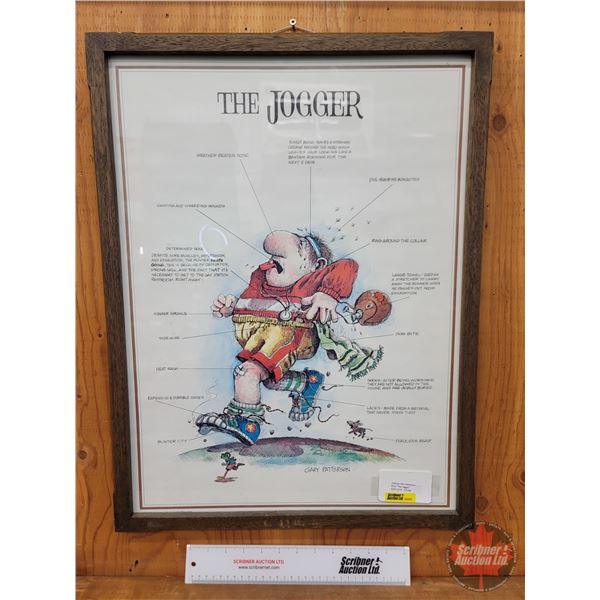 Framed Print "The Jogger" By Gary Patterson (25-1/2"H x 19-1/2"W) (SEE PICS!)  (Listing & Descriptio