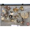 Image 1 : Tote Lot : Lamp Parts and Light Fixtures (Note: Very Heavy) (SEE PICS!)  (Listing & Descriptions are