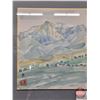 Image 2 : Framed Water Colour : Mt. Takachim Japan (16-1/2"H x 15"W) (SEE PICS!)  (Listing & Descriptions are 