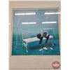 Image 2 : Framed Print : Eight Rest On Bench : Lithograph By Reinhard (20-1/4"H x 16-1/4"W) (SEE PICS!)  (List