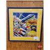 Image 1 : Framed Print : 1940's Amusement Park Poster - King Show Print Estevan, SK (19"H x 19"W) (SEE PICS!) 