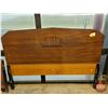 Image 2 : Walnut Double Bed Frame : (Headboard Measures 56"W) (SEE PICS!)  (Listing & Descriptions are a GUIDE