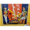 Image 2 : Original Framed Circus Poster : King Show Print, Estevan, Sask. Featuring Ferris Wheel & Performers