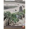 Image 2 : Framed Water Colour : Japanese Temple - Signed (18-1/2"H x 18-1/2"W) (SEE PICS!)  (Listing & Descrip
