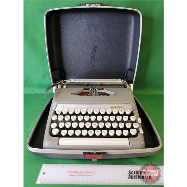 Smith-Corona Sterling Typewriter in Case (Case Measures : 5-1/2"H x 14-3/4"W x 14"D) (SEE PICS!)  (L