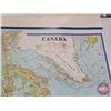 Image 2 : Vintage Map of Canada (63"H x 75-1/2"W) (SEE PICS!)  (Listing & Descriptions are a GUIDE ONLY and ar
