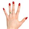 Image 6 : 14kt YG Emerald and Diamond Bypass Ring