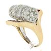 Image 9 : Unique Vintage Retro 14k Gold & Platinum 2.75 ctw Diamond & Ruby Insert Ring Set