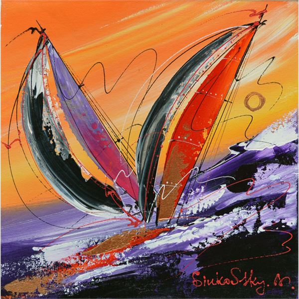 SINKOVSKY Sister Ships ORIGINAL ACRYLIC