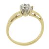Image 8 : 14K Yellow Gold 0.67 ctw Prong Round Solitaire w/ Marquise Diamond Spray Ring