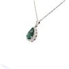 Image 3 : 18K WG Designer Pendant & Chain Tourmaline
