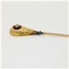 Image 4 : Antique 10K Gold Old Mine Cut Diamond Puffed Hand Engraved Tear Drop Stick Pin