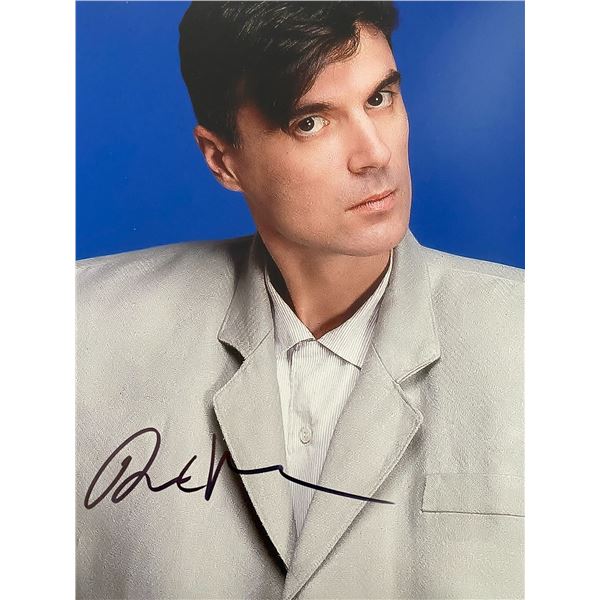 Talking Heads David Byrne signed photo