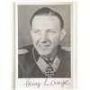 Image 1 : WWII Heinz Lange signed photo