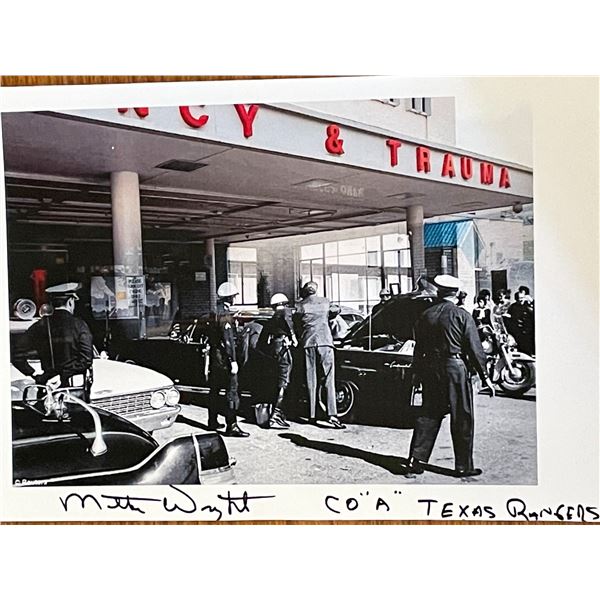 JFK Assassination Texas Ranger Milton Wright signed photo