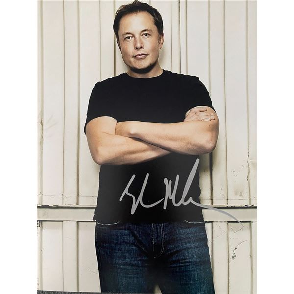 Elon Musk signed photo