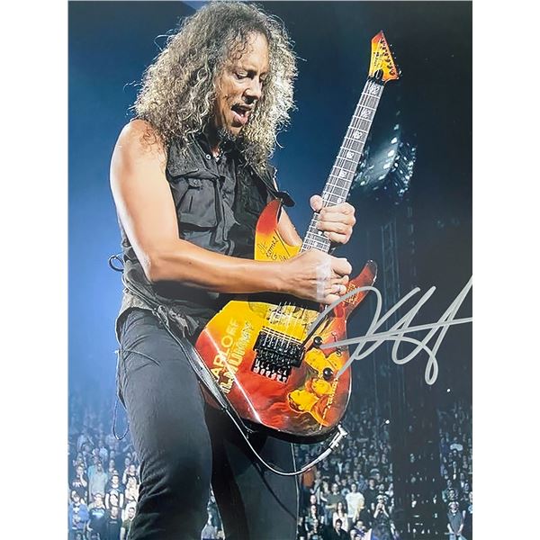 Metallica Kirk Hammett signed photo