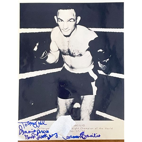 Welterweight Champion Boxer Carmen Basilio signed photo