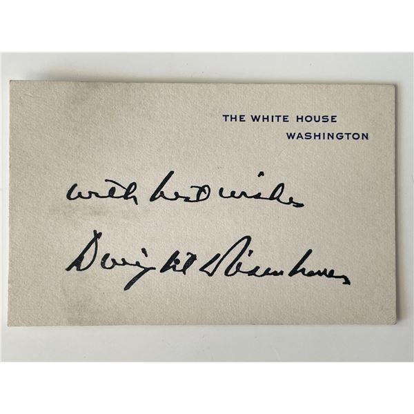 34th US President Dwight Eisenhower printed signature