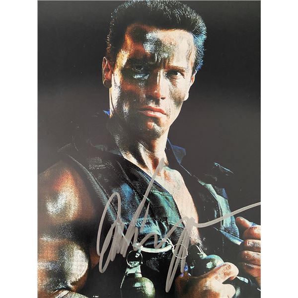 Commando Arnold Schwarzenegger signed photo