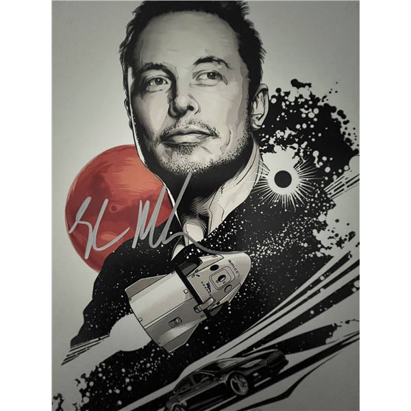 Elon Musk signed photo