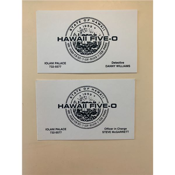 Hawaii Five-O TV prop business cards