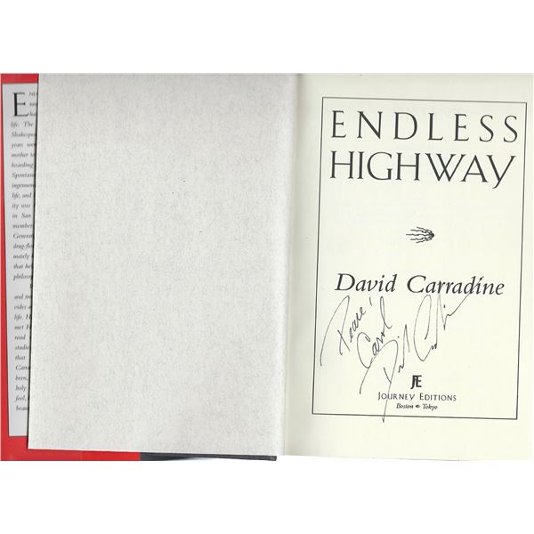 David Carradine signed book