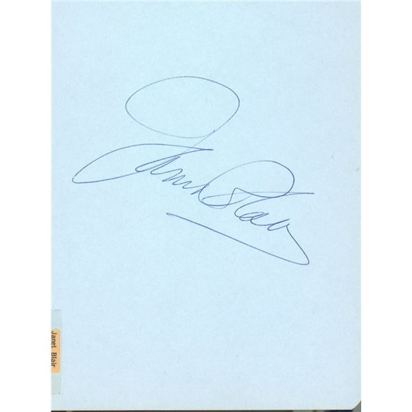 I Love Trouble Janet Blair original signature