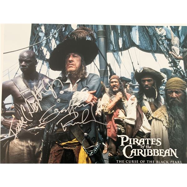 Pirates of the Caribbean: The Curse of the Black Pearl Geoffrey Rush and Isaac C. Singleton Jr. sign