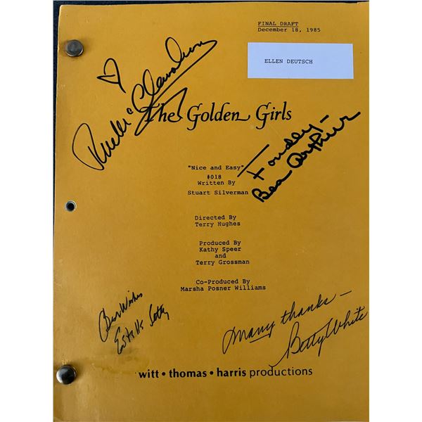 The Golden Girls cast signed script