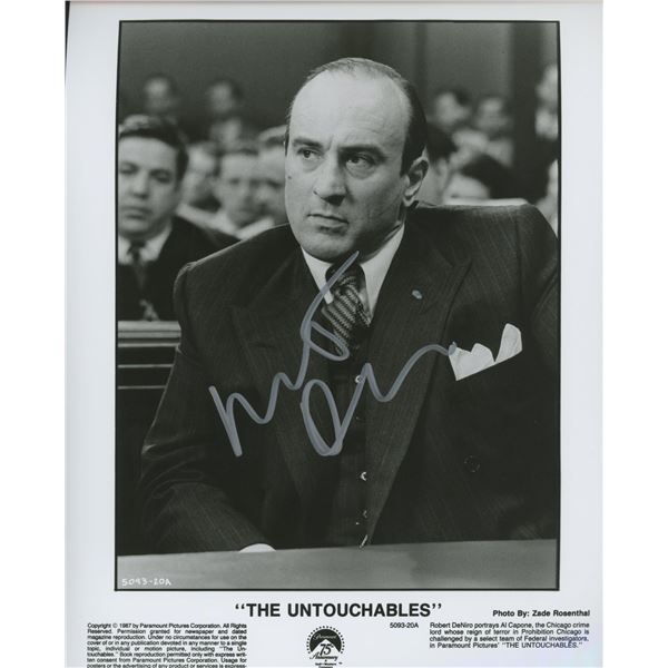 Robert DeNiro signed The Untouchables movie photo. GFA Authenticated