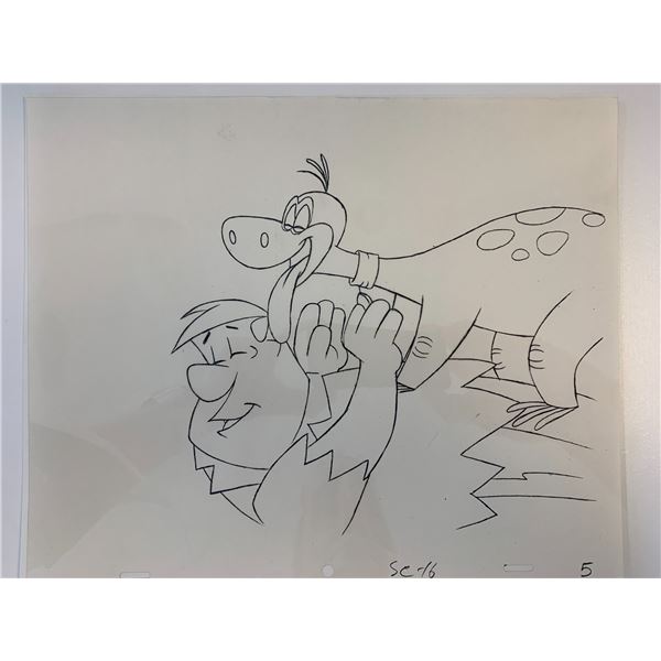 The Flintstones original hand drawn artwork for cartoon