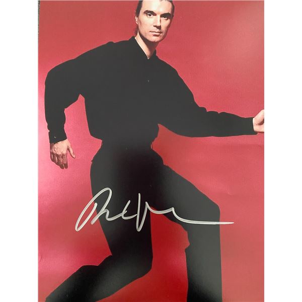 Talking Heads David Byrne signed photo