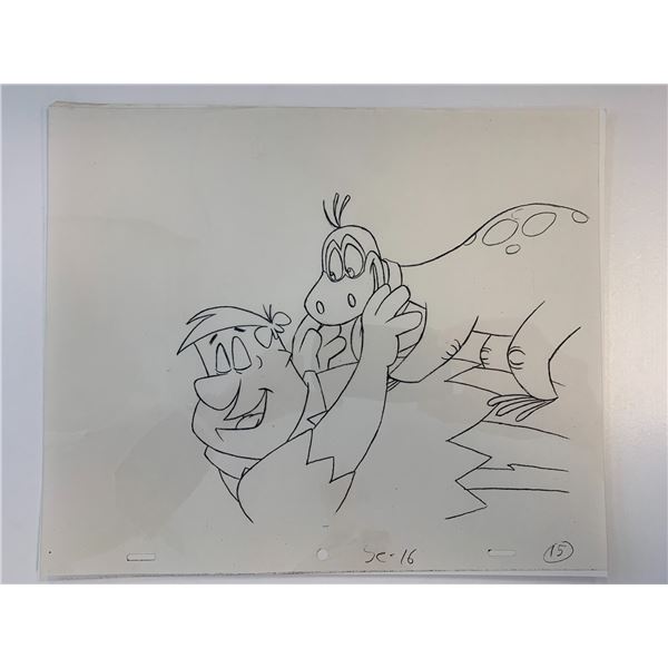 The Flintstones original hand drawn artwork for cartoon