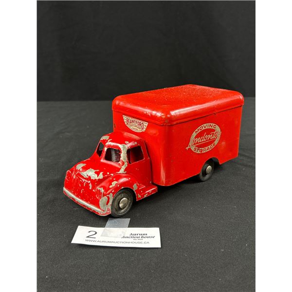 Vintage Windup London Toy Moving Truck Working Condition, Missing Backdoor