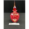 Image 4 : 6" Tall Handblown Glass Perfume Bottle