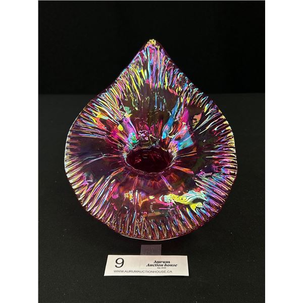 Vintage Jack in The Pulpit Cranberry Glass Vase