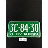 Image 2 : Set of 3 1971 Comercial Vehicle Alberta License Plates