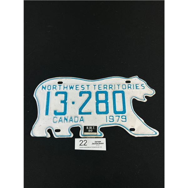 1979 Northwest Territories Polar Bear License Plate