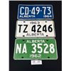 Image 1 : 1962,63.64 Alberta License Plates